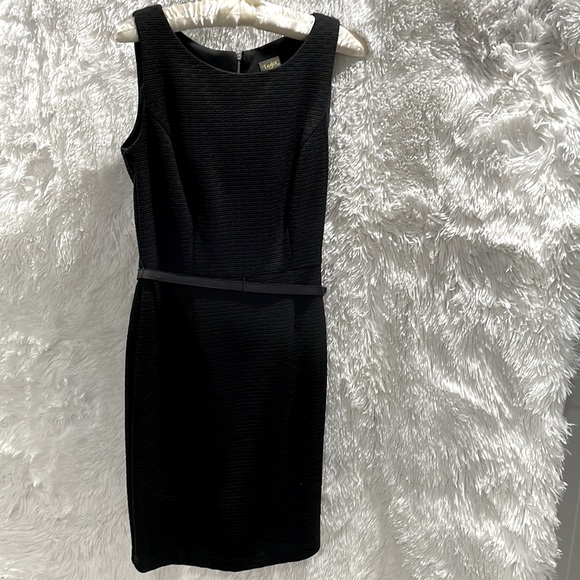 Taylor brand little black dress with silver lace overlay on backside. - Picture 4 of 7